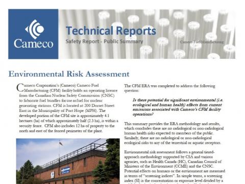 Blind River Refinery - Public Summary - Safety Report PDF Thumbnail